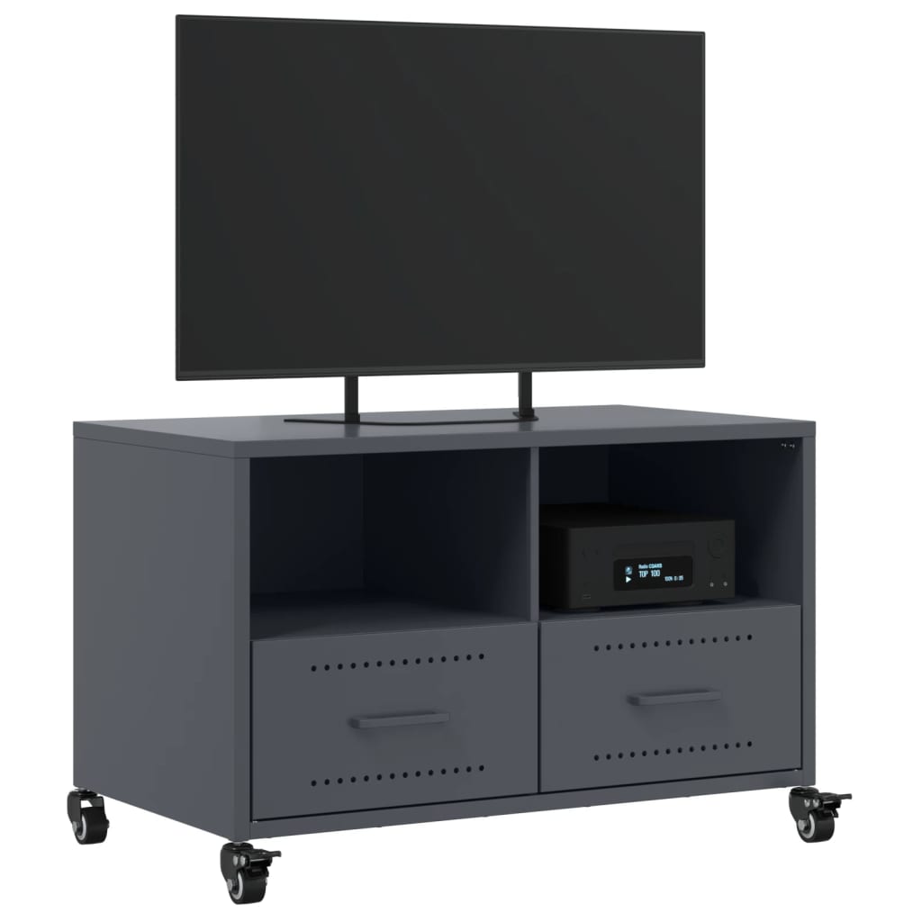 TV cabinet, anthracite, 68x39x43.5cm, steel