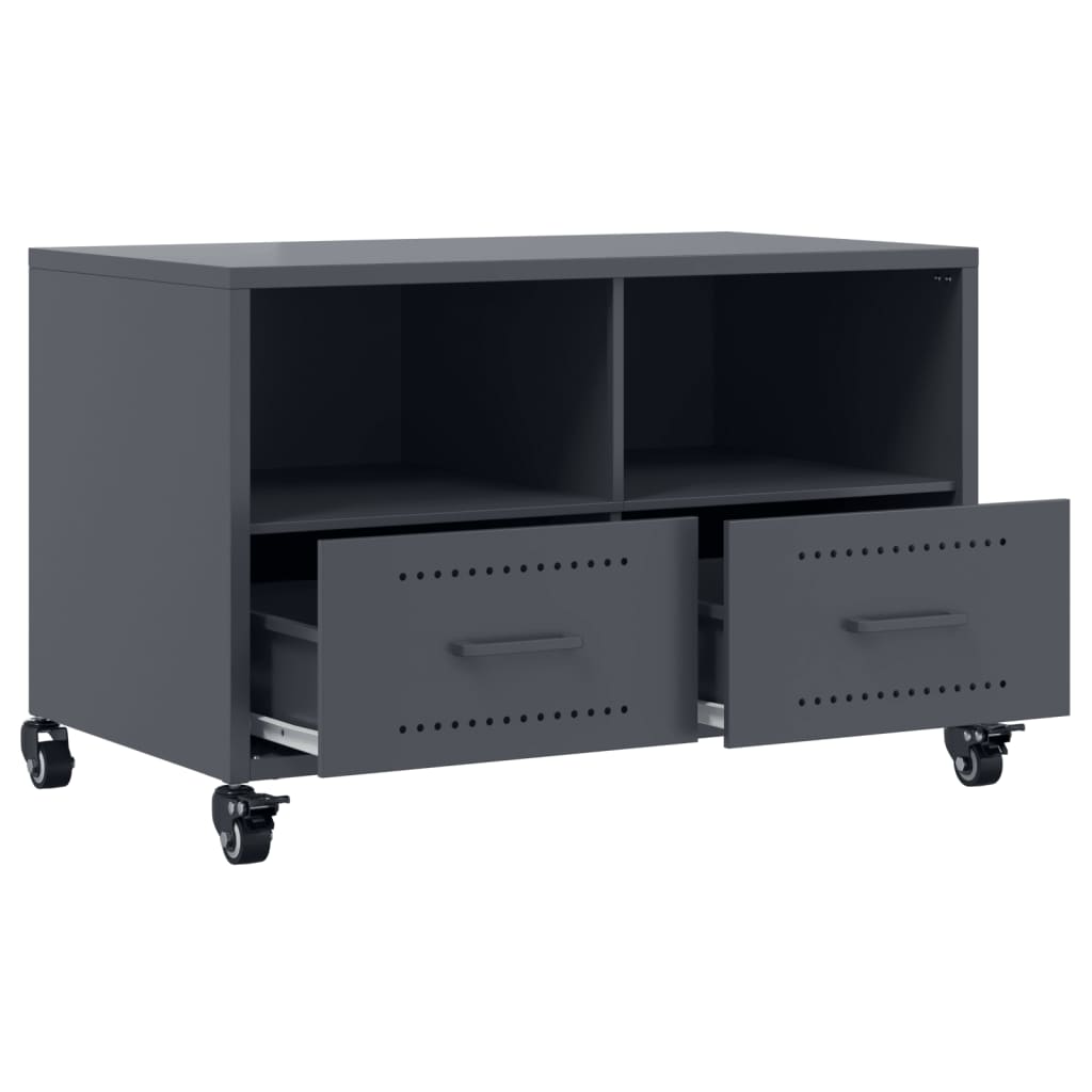 TV cabinet, anthracite, 68x39x43.5cm, steel