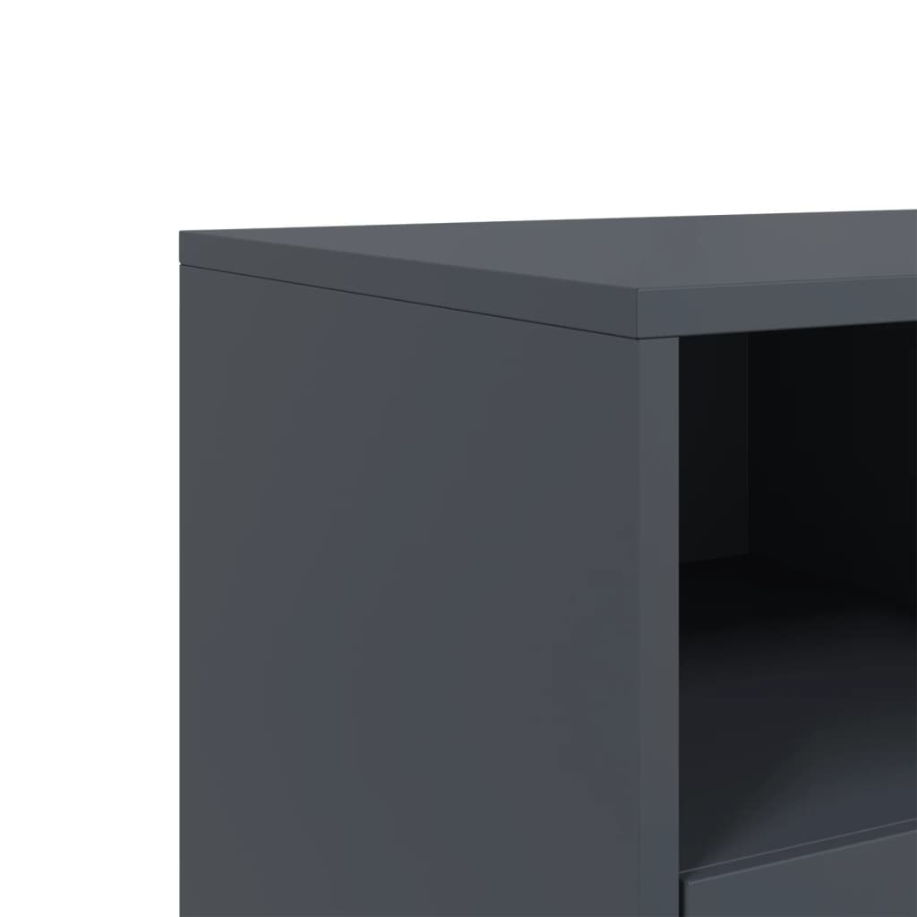 TV cabinet, anthracite, 68x39x43.5cm, steel