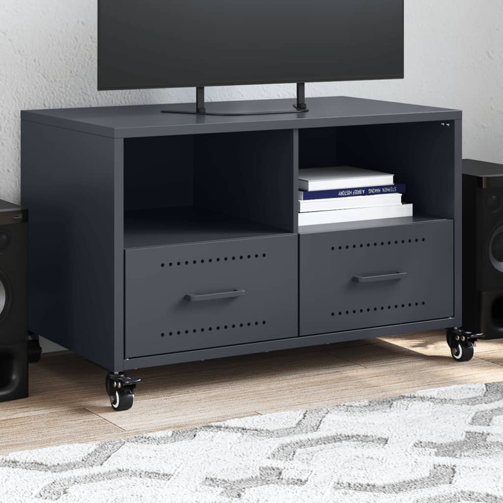 TV cabinet, anthracite, 68x39x43.5cm, steel