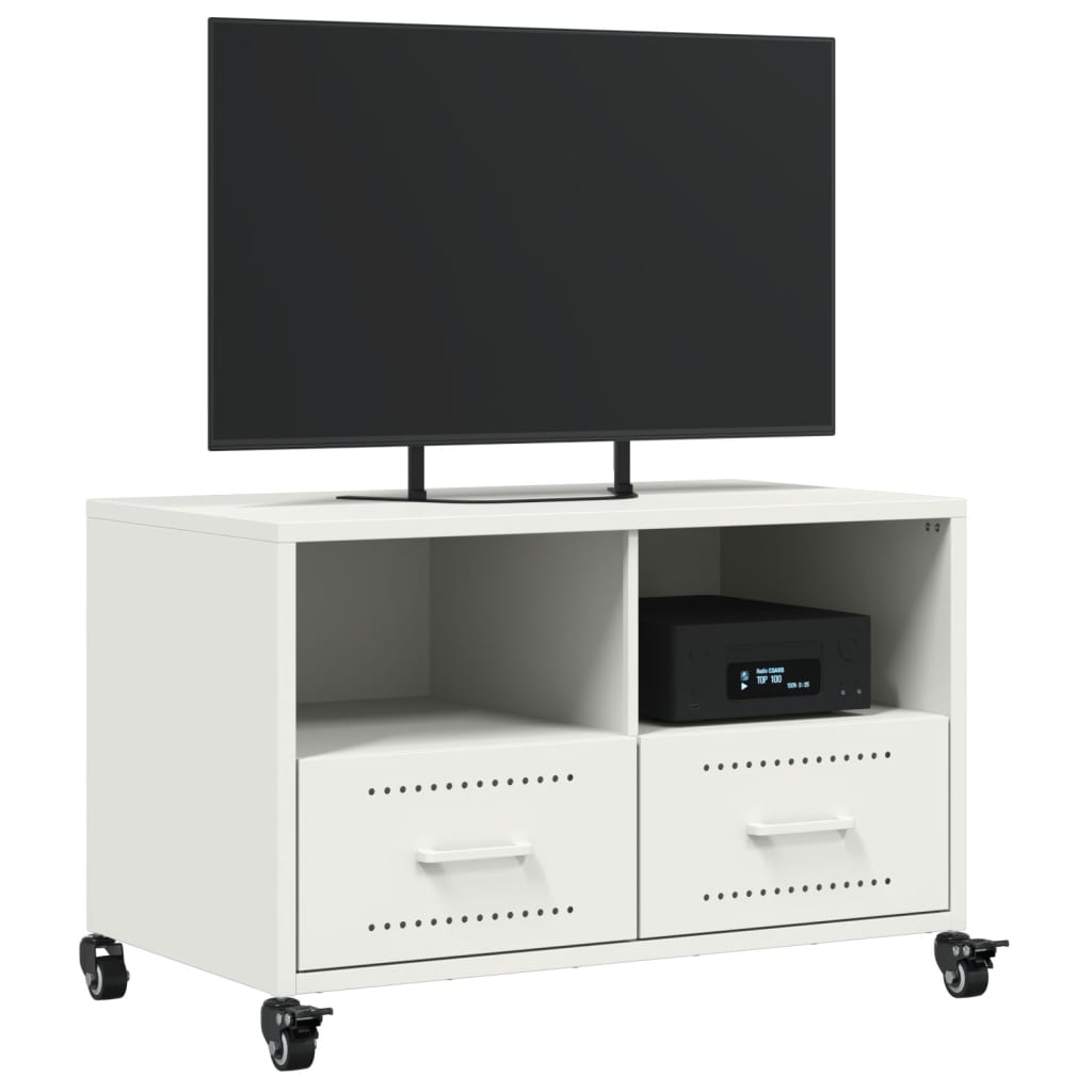 TV skapītis, balts, 68x39x43,5cm, tērauds