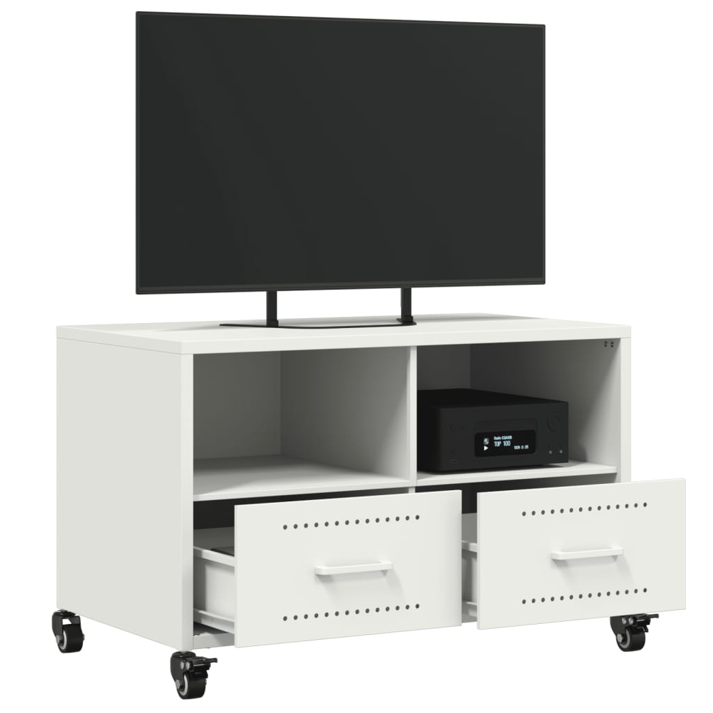TV skapītis, balts, 68x39x43,5cm, tērauds
