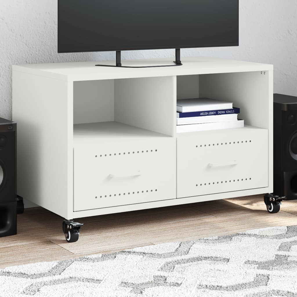 TV skapītis, balts, 68x39x43,5cm, tērauds
