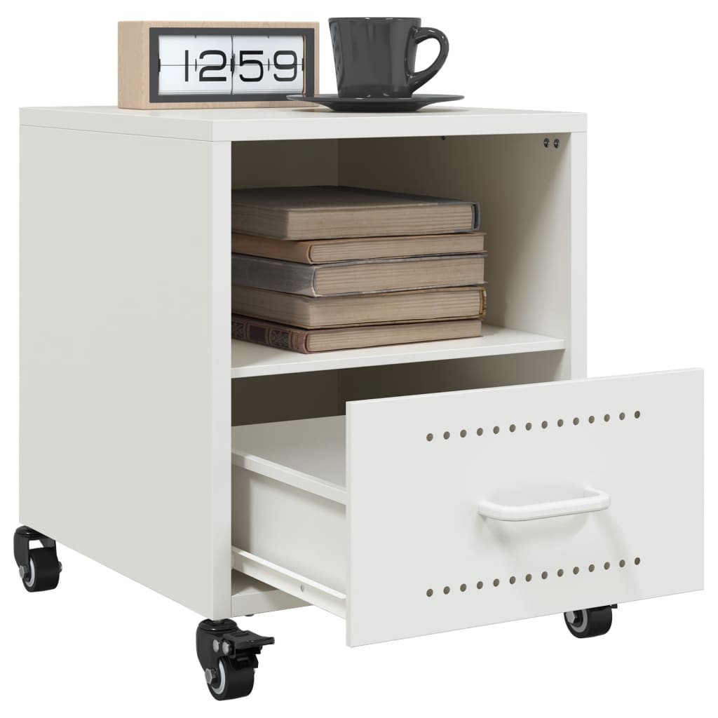 Nightstand, white, 36x39x43.5cm, steel