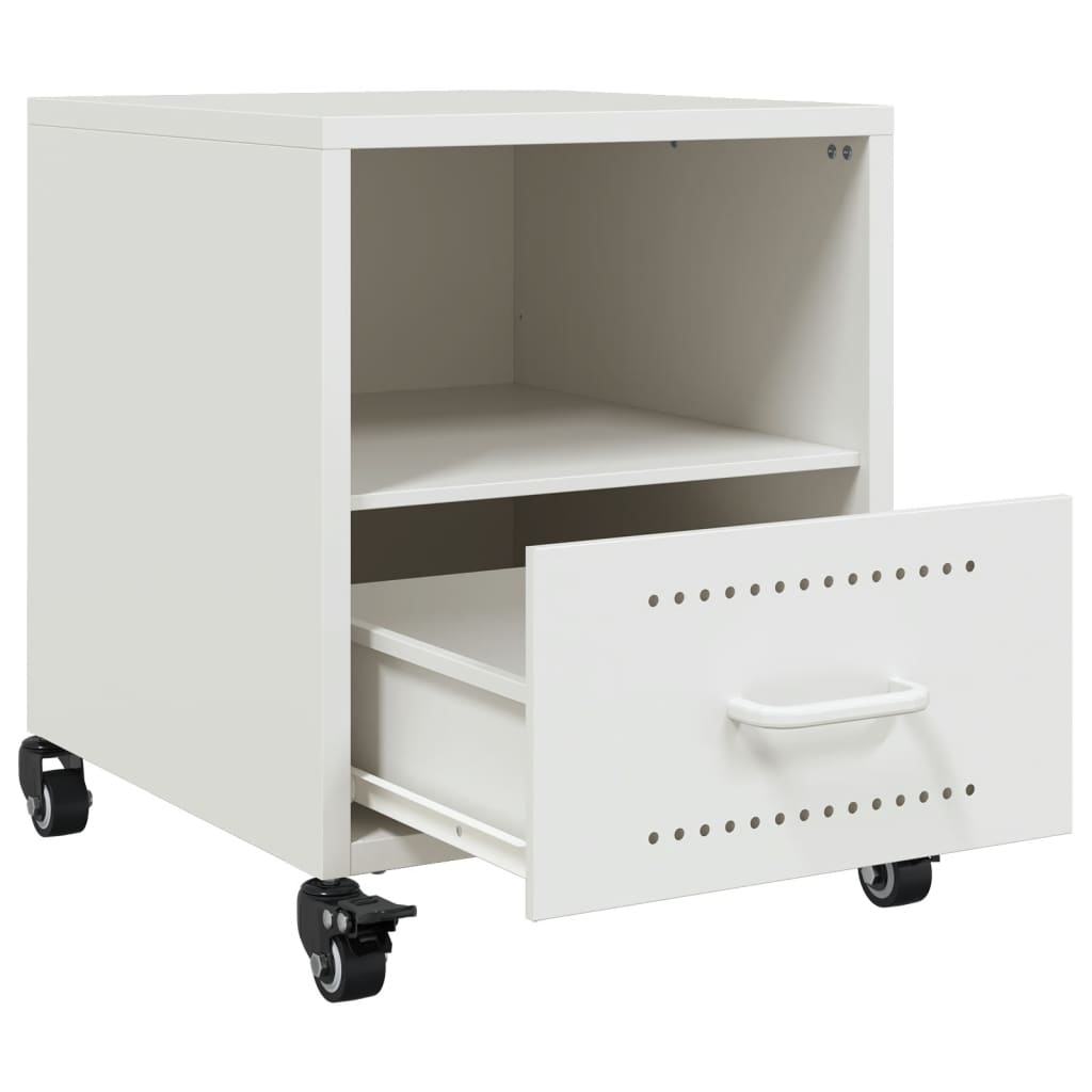Nightstand, white, 36x39x43.5cm, steel
