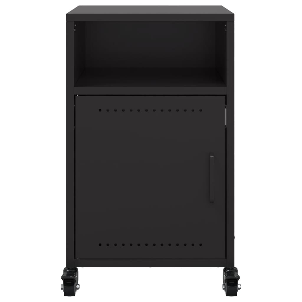 Bedside tables, 2 pcs, black, 36x39x59cm, steel