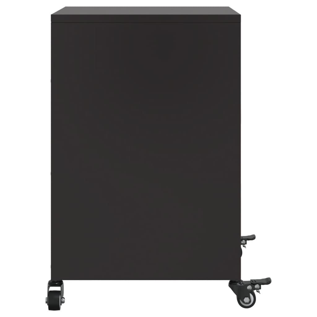 Bedside tables, 2 pcs, black, 36x39x59cm, steel