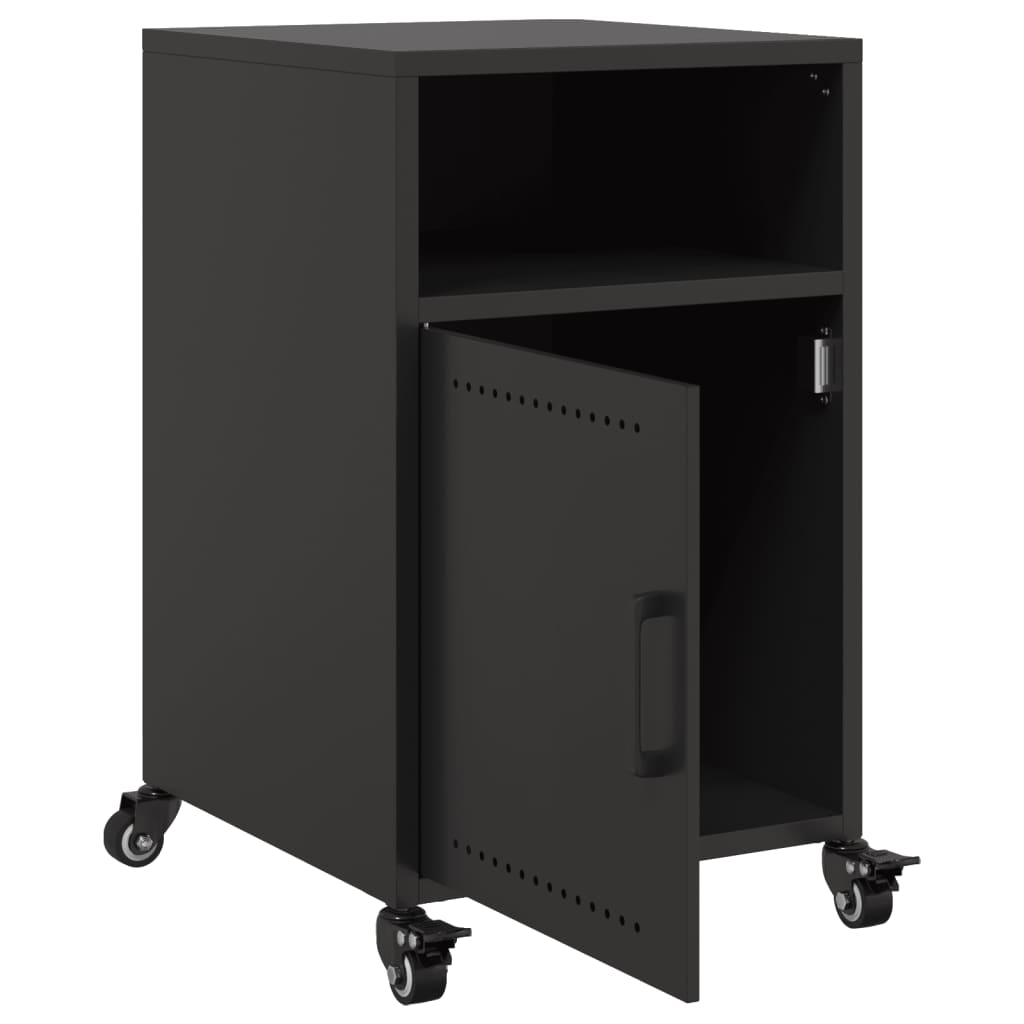 Bedside tables, 2 pcs, black, 36x39x59cm, steel