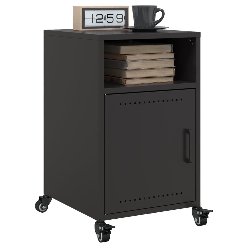 Bedside tables, 2 pcs, black, 36x39x59cm, steel