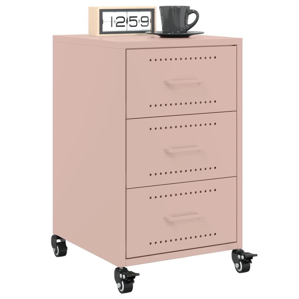 Nightstand, pink, 36x39x59cm, steel