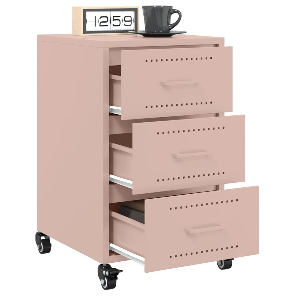 Nightstand, pink, 36x39x59cm, steel