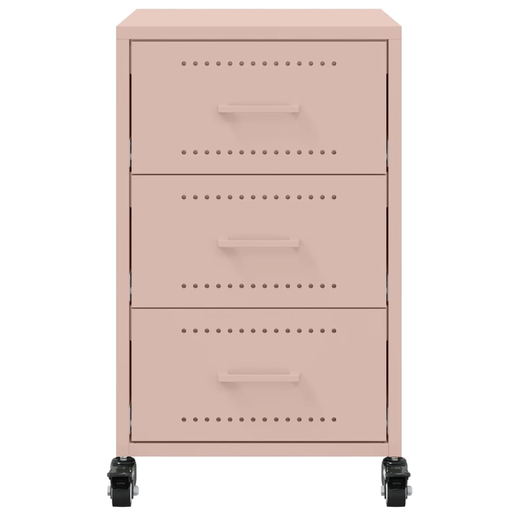 Nightstand, pink, 36x39x59cm, steel