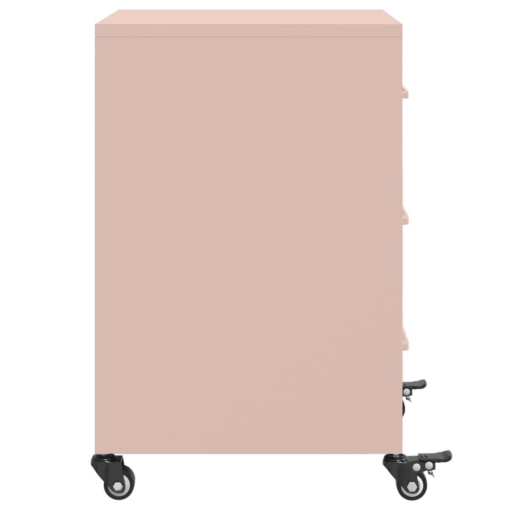Nightstand, pink, 36x39x59cm, steel