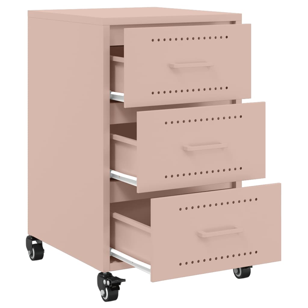 Nightstand, pink, 36x39x59cm, steel