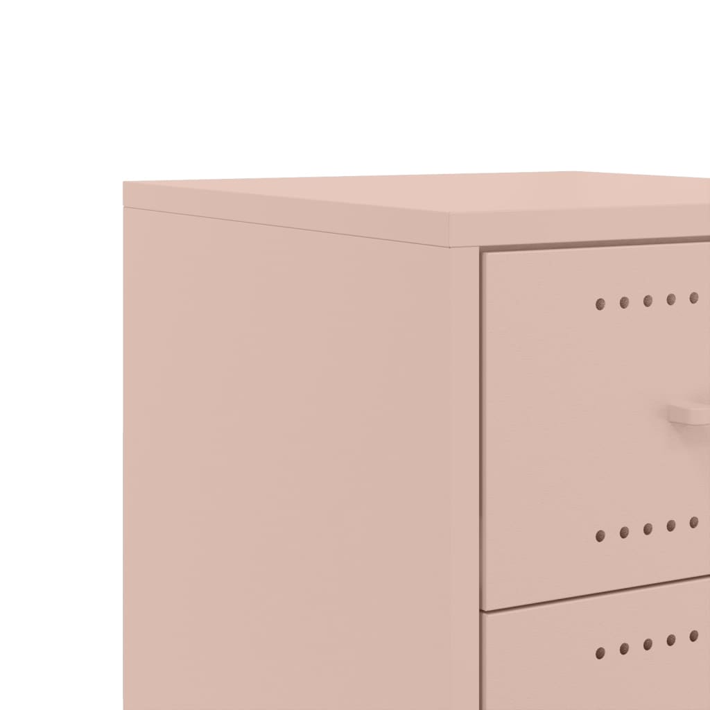 Nightstand, pink, 36x39x59cm, steel