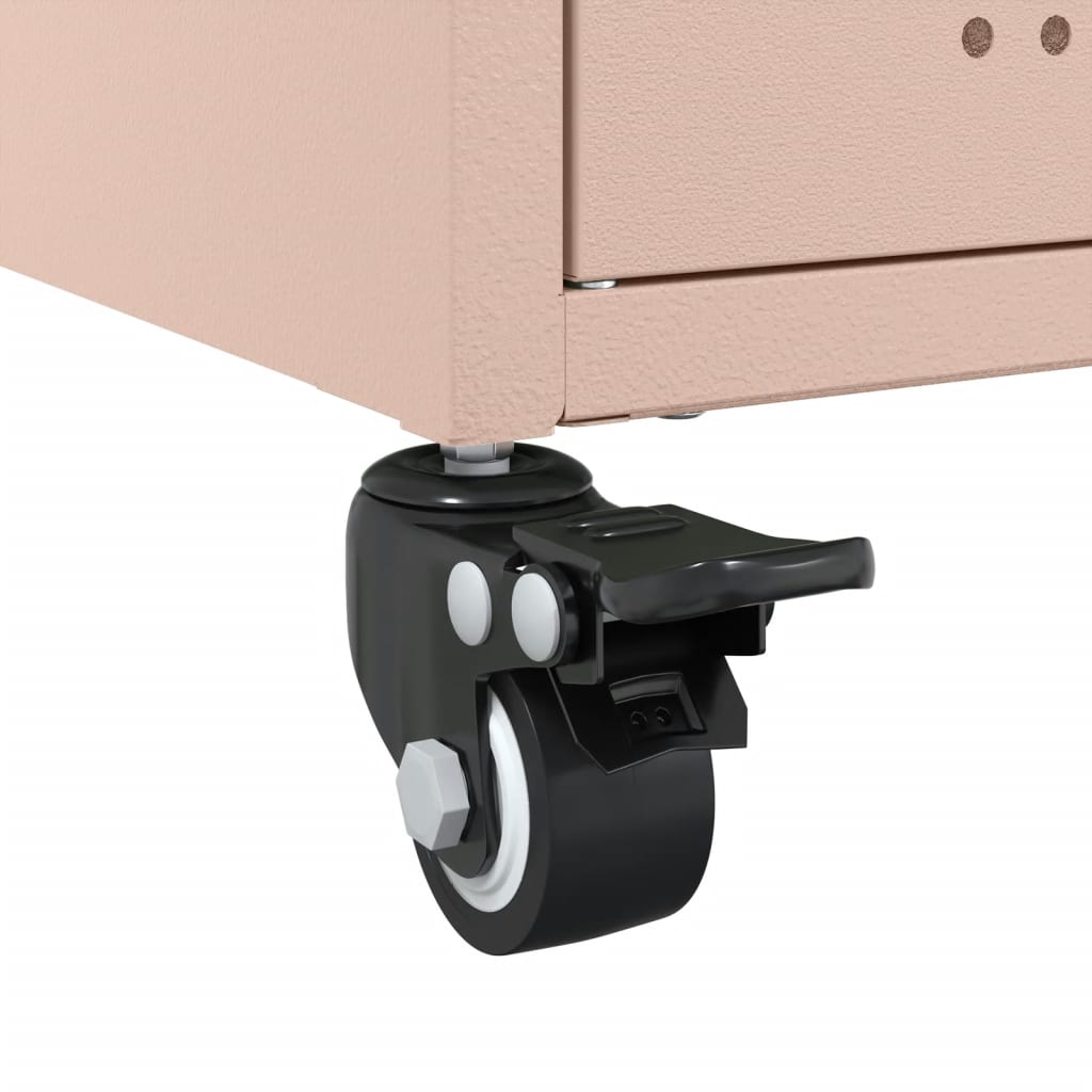 Nightstand, pink, 36x39x59cm, steel