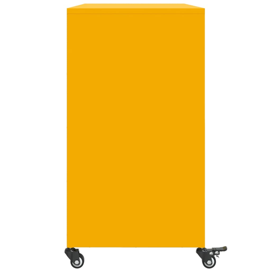 Sideboard, mustard, 100.5x39x72cm, steel
