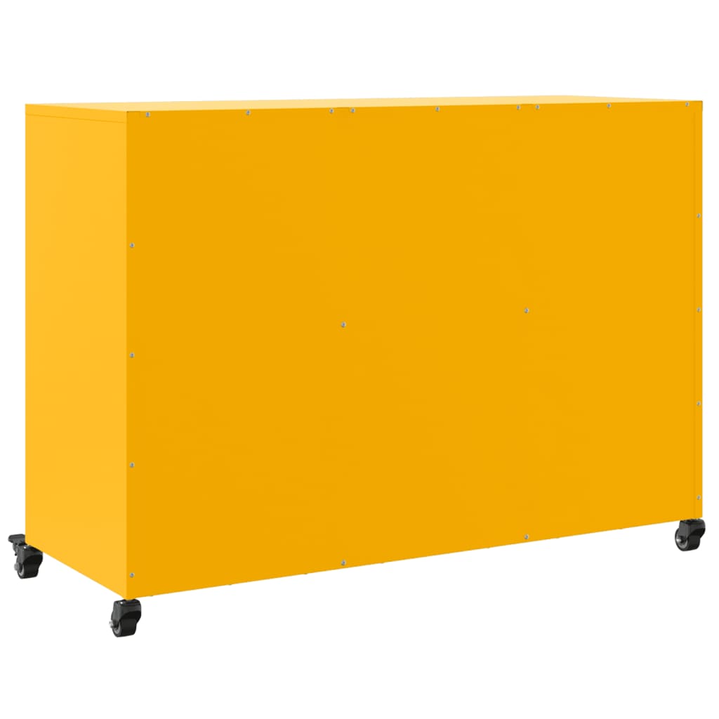 Sideboard, mustard, 100.5x39x72cm, steel