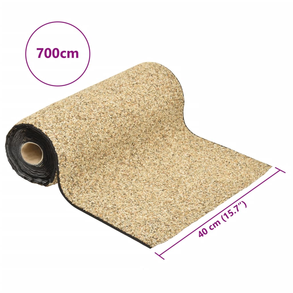 Pond liner with pebbles, natural sand, 700x40cm