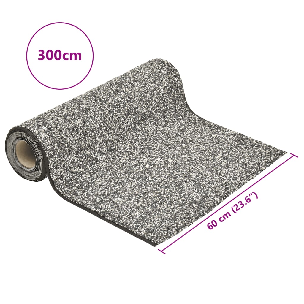 Pond liner with pebbles, grey, 300x60cm