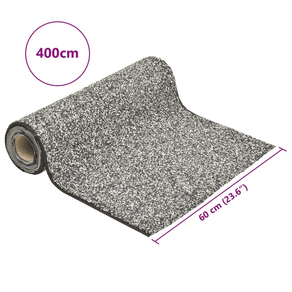 Pond liner with pebbles, grey, 400x60cm