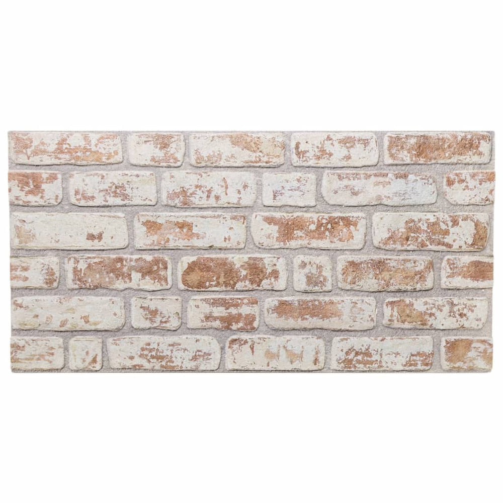 3D Sienų plokštės, 10vnt., raudonos ir baltos, 100x50cm, EPS