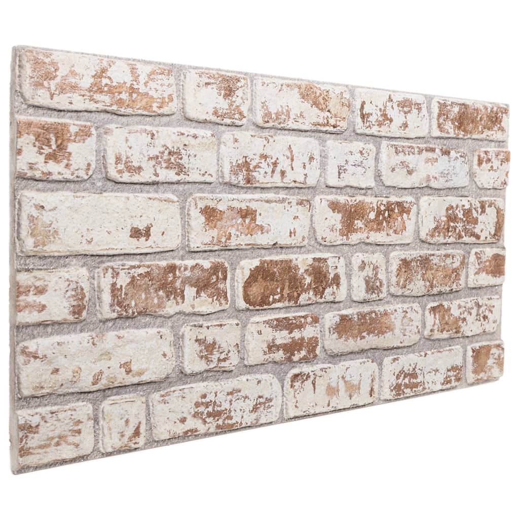 3D Sienų plokštės, 10vnt., raudonos ir baltos, 100x50cm, EPS
