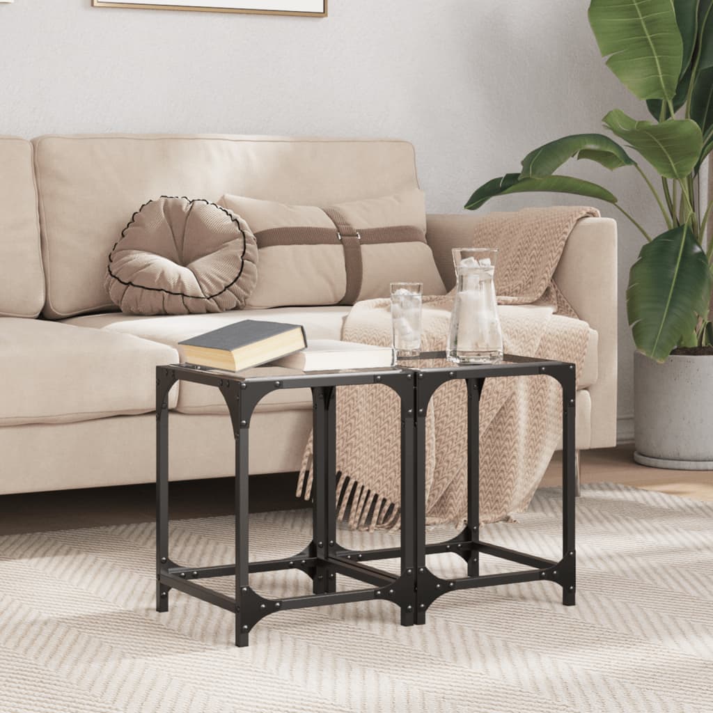 Coffee tables, 2 pcs., 30x30x40cm, steel