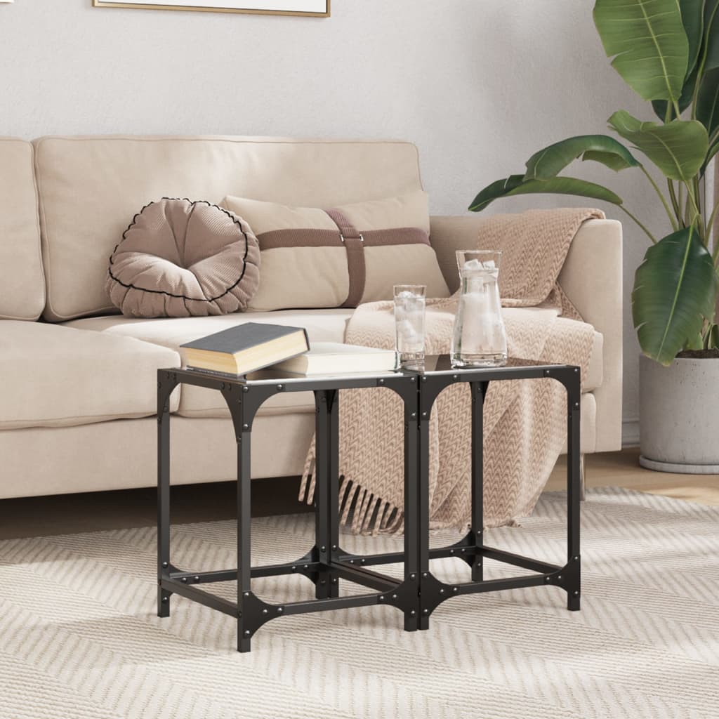 Coffee tables, 2 pcs., 30x30x40cm, steel