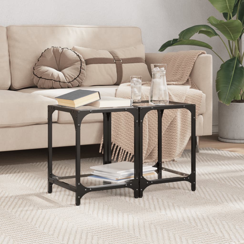 Coffee tables, 2 pcs., 30x30x40cm, steel