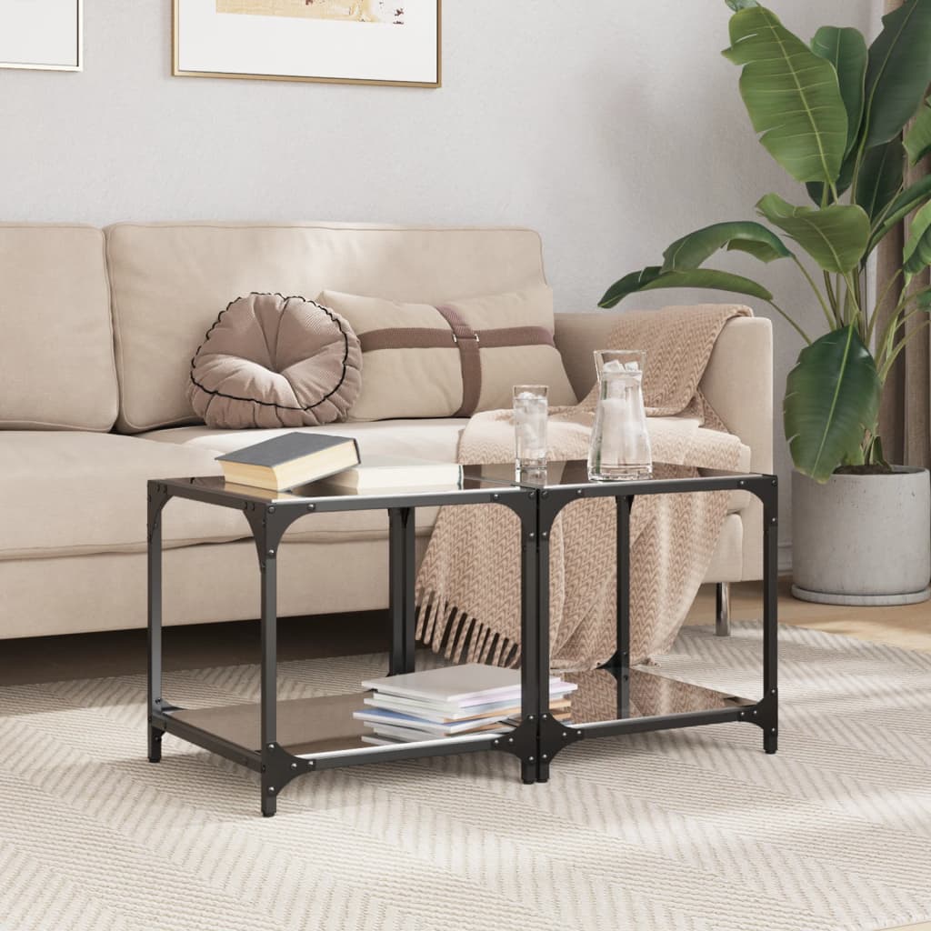 Coffee tables, 2 pcs., 40x40x40cm, steel