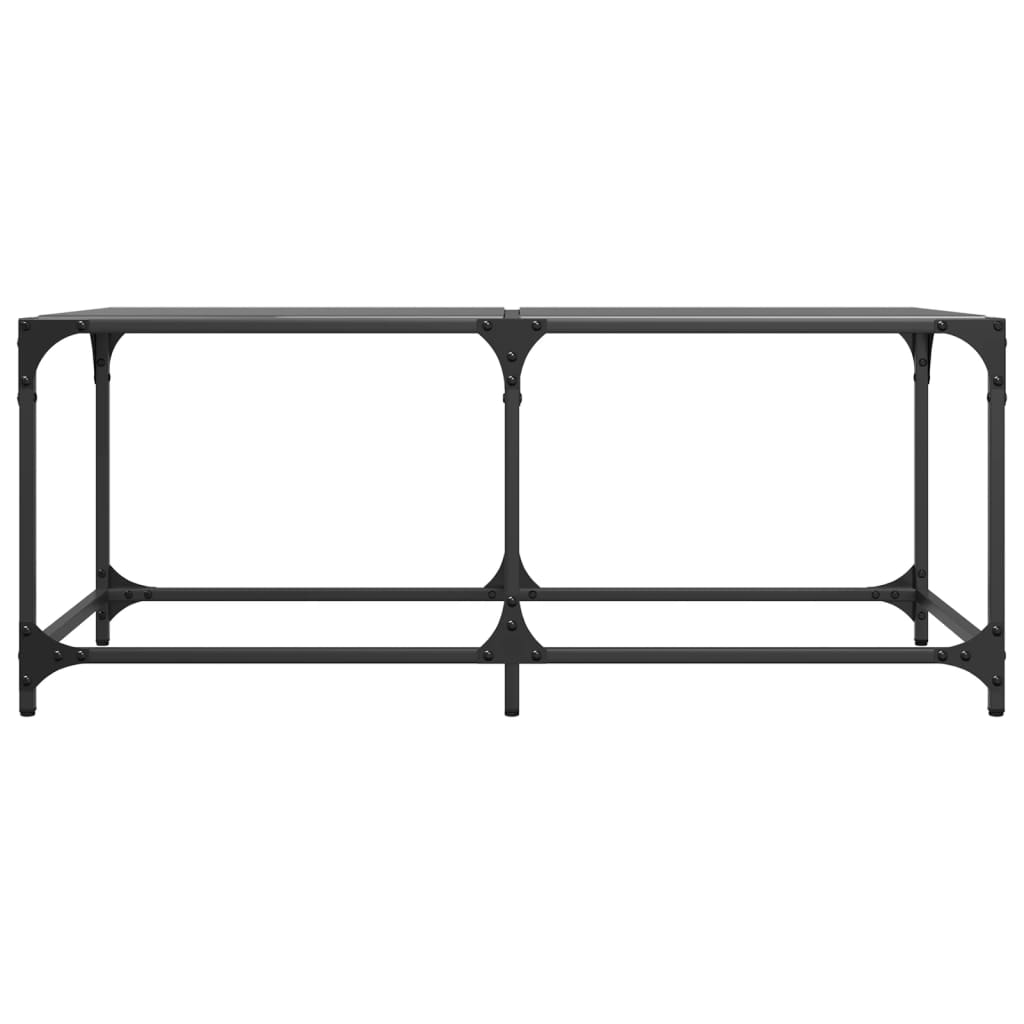Coffee table with black top, 98.5x50x40cm, steel