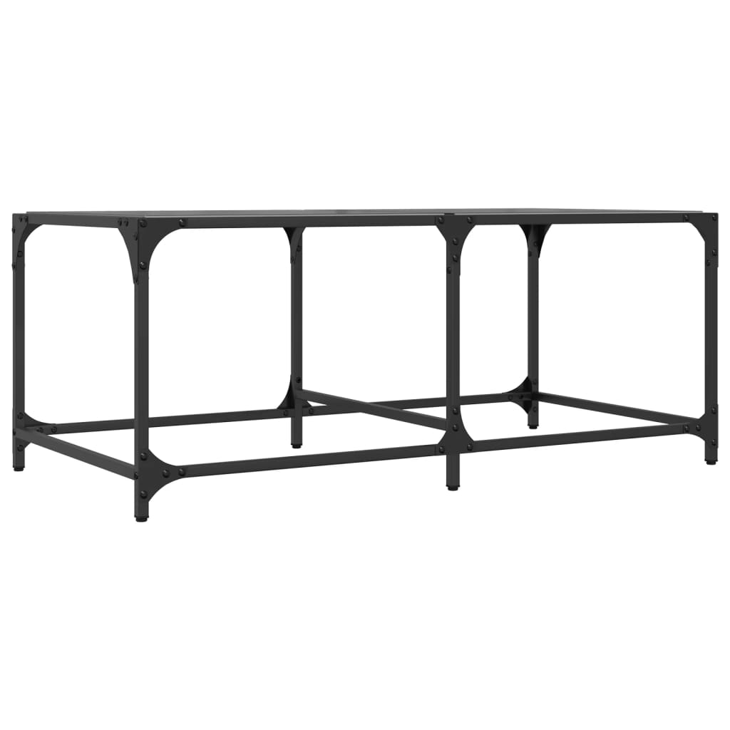 Coffee table with black top, 98.5x50x40cm, steel
