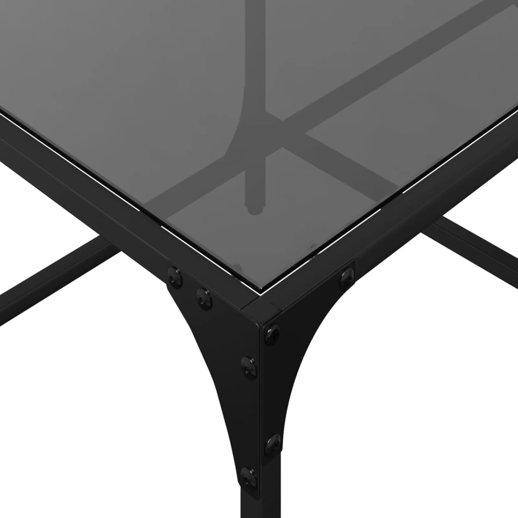 Coffee table with black top, 98.5x50x40cm, steel