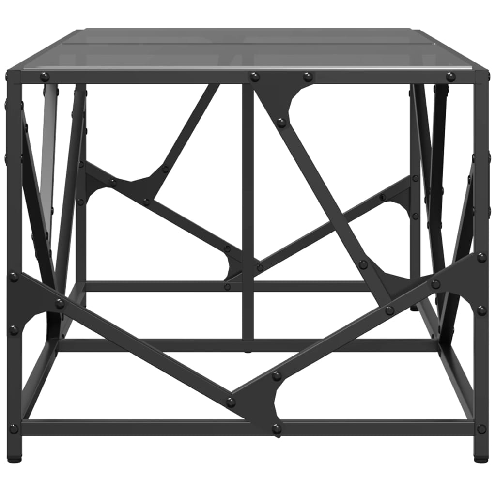 Coffee table with black top, 98.5x50x41cm, steel