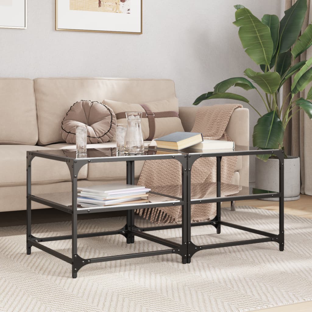 Coffee tables, 2 pcs., 50x50x45cm, steel