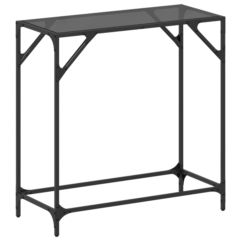 Konsoles galda virsma melna, 80x35x81cm, tērauds