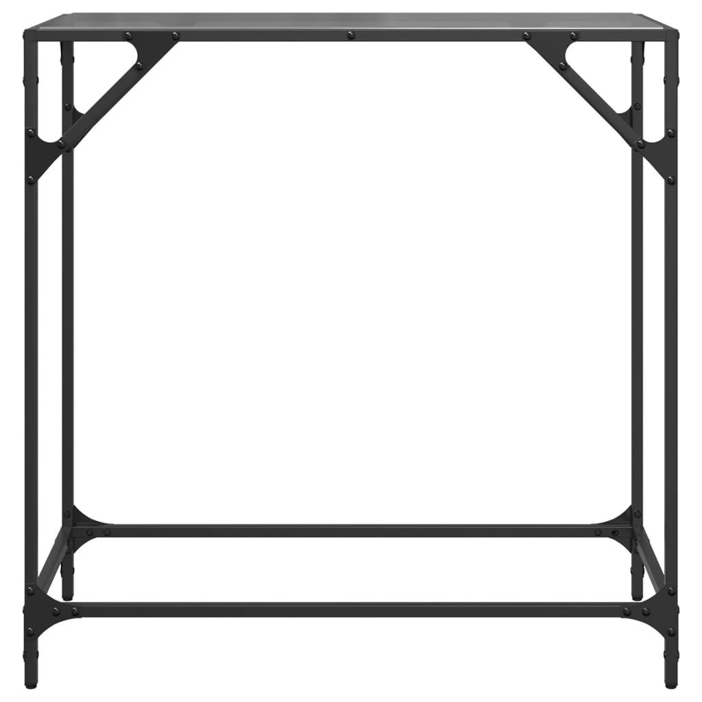Konsoles galda virsma melna, 80x35x81cm, tērauds