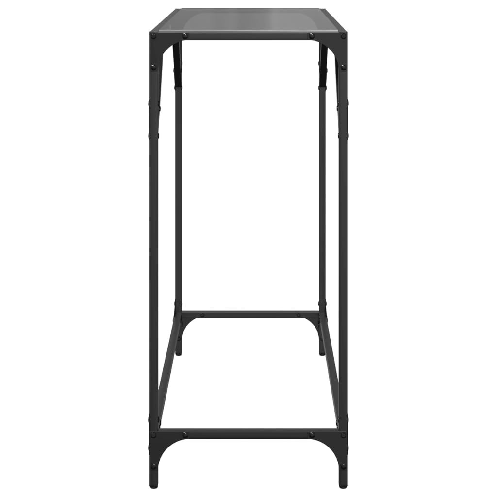 Konsoles galda virsma melna, 80x35x81cm, tērauds