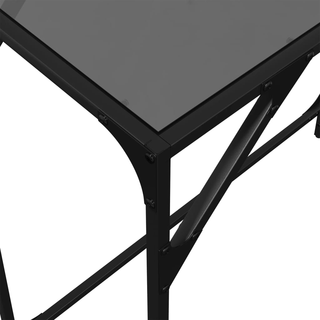 Konsoles galda virsma melna, 80x35x81cm, tērauds