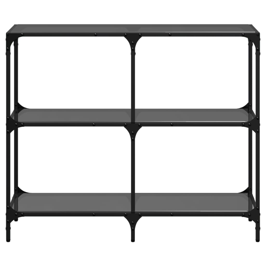 Konsolinis staliukas su juodu stalviršiu, 98x30x81cm, plienas