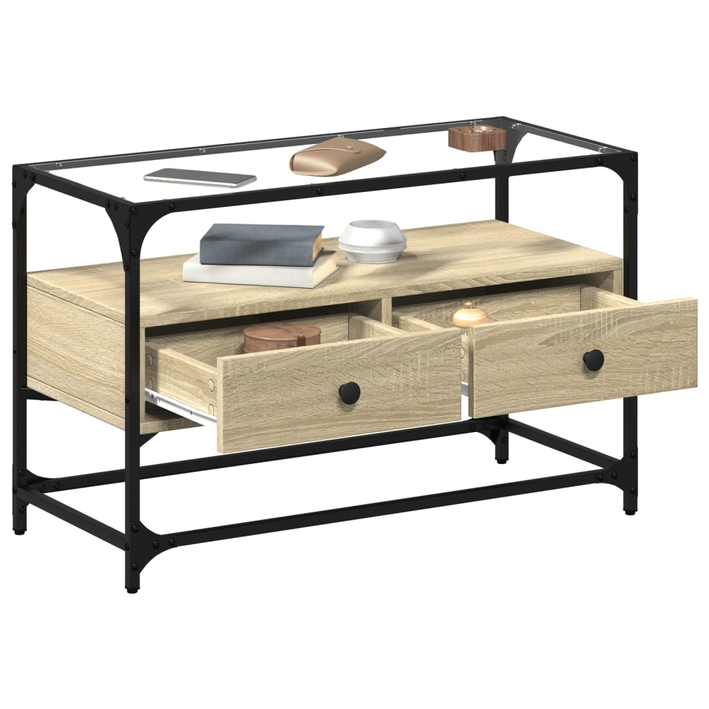 TV cabinet, sonoma oak, 80x35x51cm, engineered wood