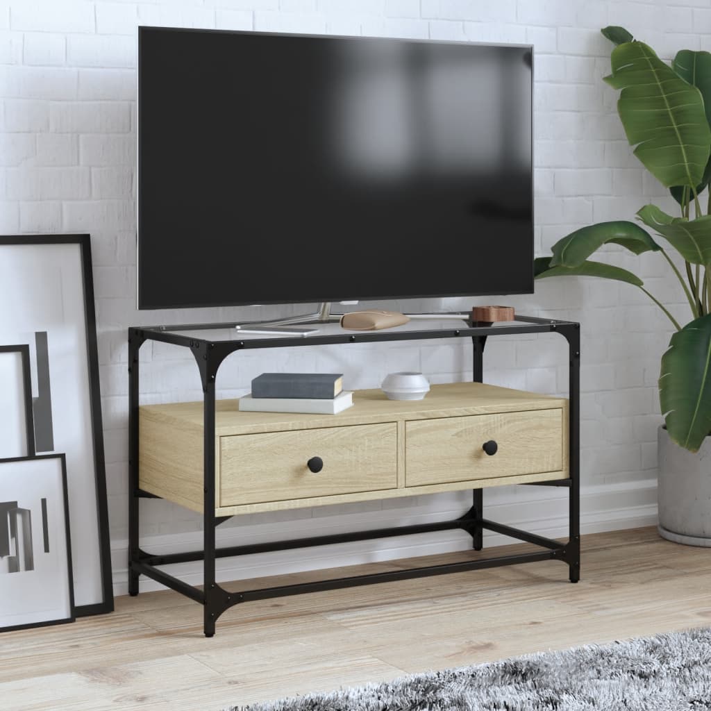 TV cabinet, sonoma oak, 80x35x51cm, engineered wood
