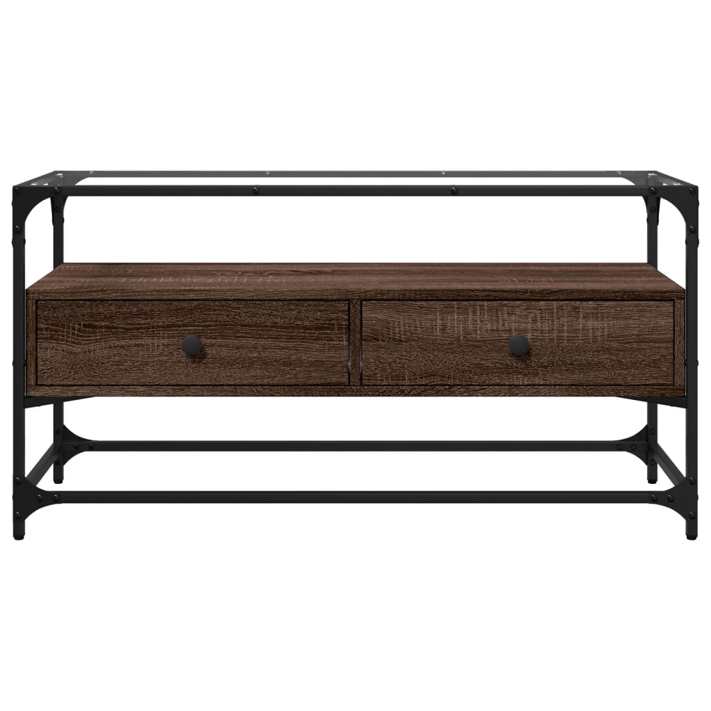 TV spintelė, ruda ąžuolo, 98x35x51cm, mediena