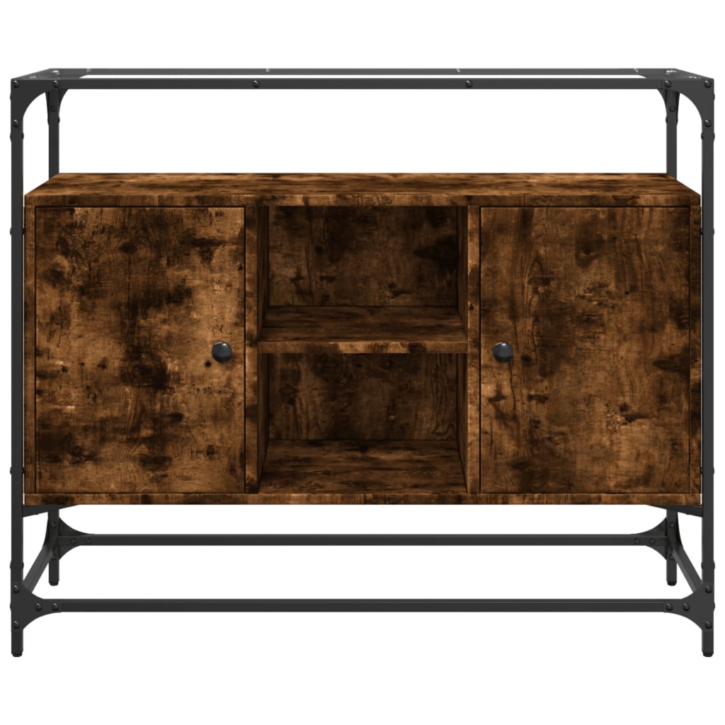 Sideboard, smoked oak, 98x35x81cm, wood