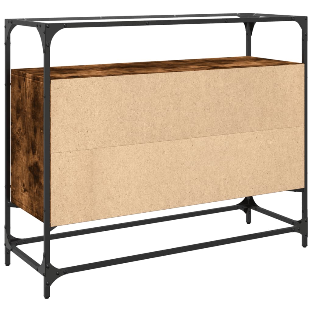 Sideboard, smoked oak, 98x35x81cm, wood