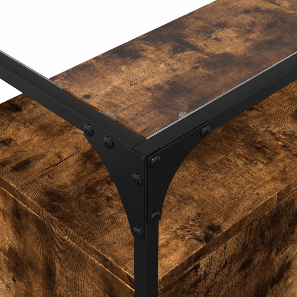 Sideboard, smoked oak, 98x35x81cm, wood
