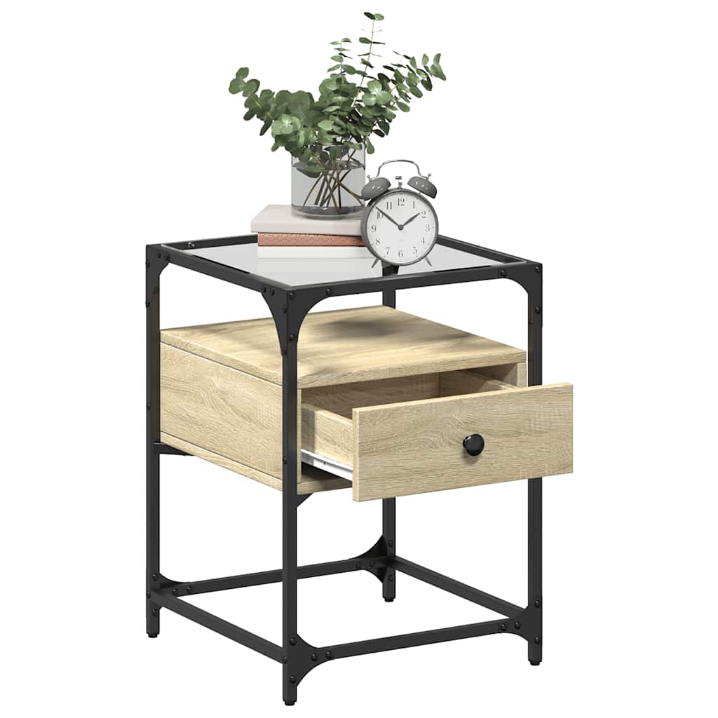Bedside tables, 2 pcs., Sonoma oak, 40x40x55cm, wood