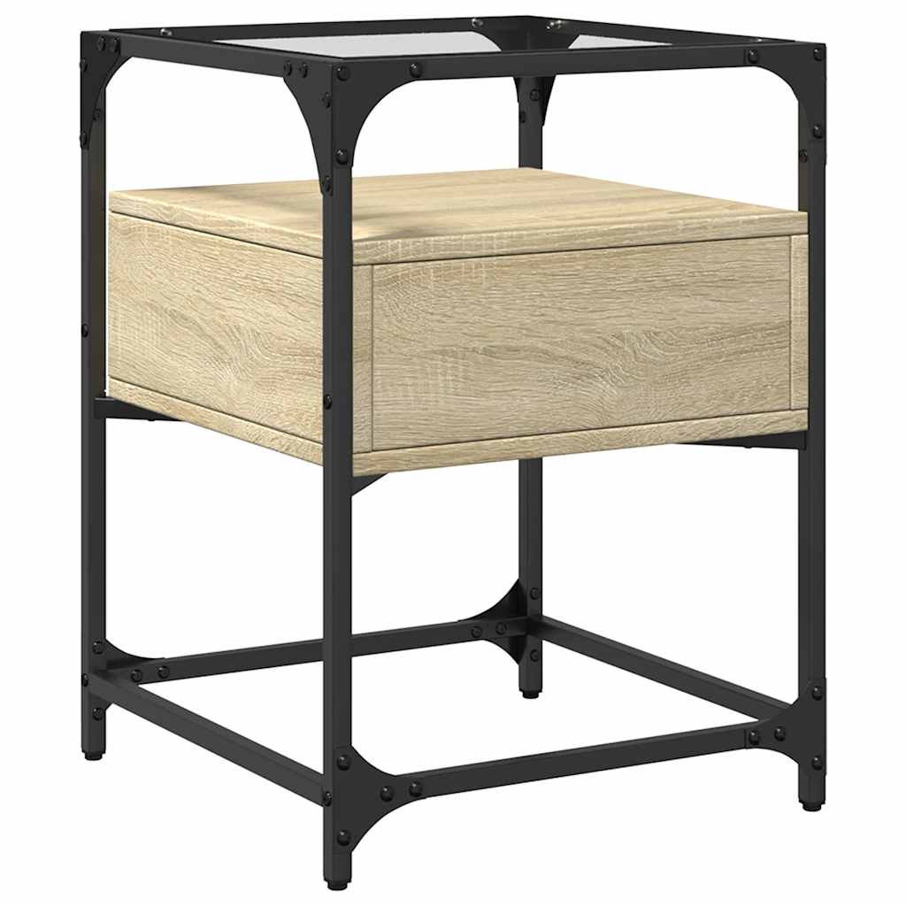 Bedside tables, 2 pcs., Sonoma oak, 40x40x55cm, wood