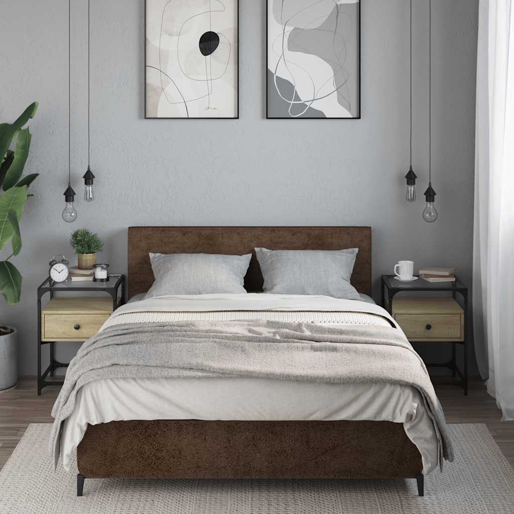 Bedside tables, 2 pcs., Sonoma oak, 40x40x55cm, wood
